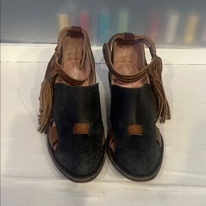 Miss Macie Mercy Me Leather Ankle Boots western wear tassel boho Joshua 1.9 9M